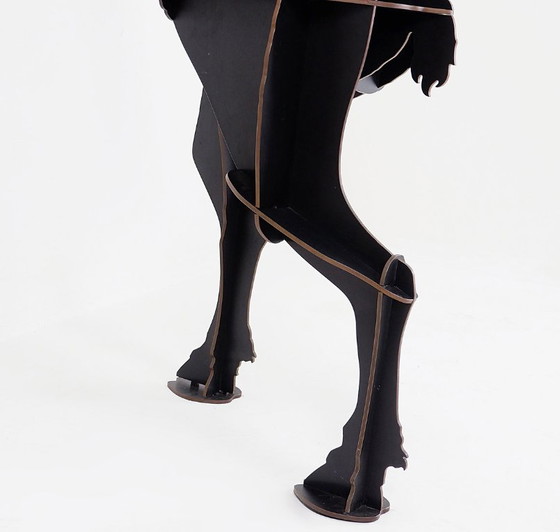 Image 1 of Mobile contenitore da parete Fausto "Ibex" in nero spazzolato di Ibride - Benoit Convers - Francia