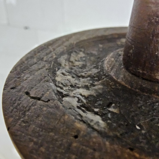 Image 1 of Candeliere antico in legno del XIX secolo, stile giacobino, a spirale, per grande chiesa (altezza 166 cm).