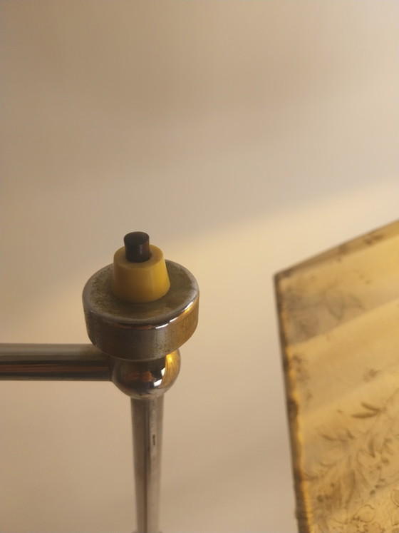 1 x Lampada da terra stile Halabala Art Déco anni '30 – Lampade da terra, Metallo, Tessile (photo 5 of 8)