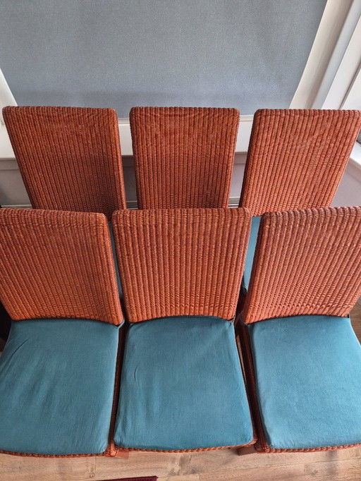 6 chaises de salle à manger Vincent Sheppard avec coussins