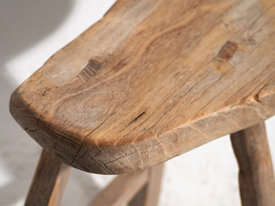 Antique oriental primitive style stool (c.1920) #2 (photo 13 of 40)