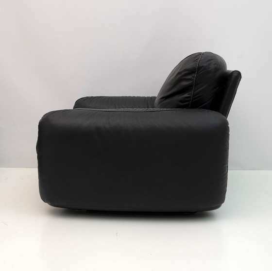 Image 1 of Paire de fauteuils en cuir italien Piumotto par Arrigo Arrighi pour Busnelli, 1970