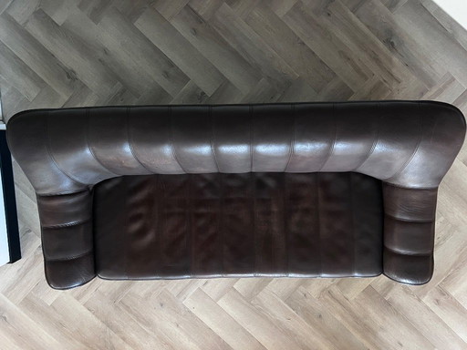 Canapé de salon 3 places De Sede DS 44, extensible, cuir de buffle