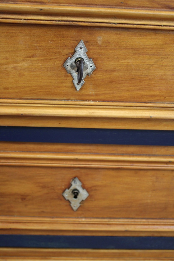 Image 1 of CASSETTIERA IN ROVERE CON PIANO IN MARMO GRIGIO XIX SECOLO FRANCIA