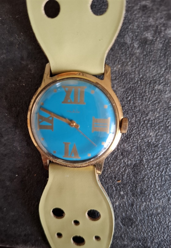 Vintage Zeldzaam Ruhla Mechanisch Polshorloge – Klokken, Metal, rvs (photo 4 of 5)