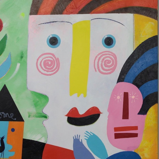Image 1 of Wouter Stips “Inspiration” Colorful Contemporary Figurative Painting 2000s