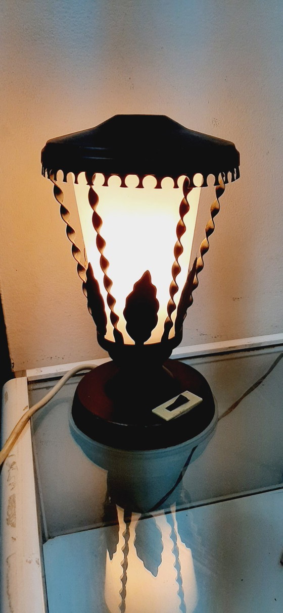 Image 1 of Vintage Wrought Iron Electric Lamp