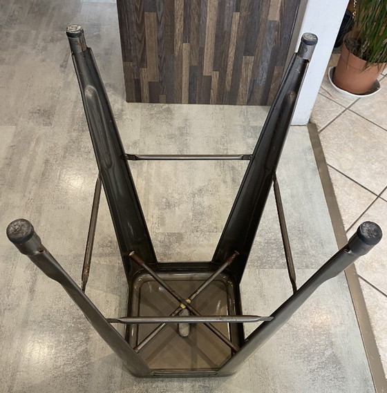 Image 1 of Taburete alto industrial Tolix H75 apilable de metal barnizado original.
