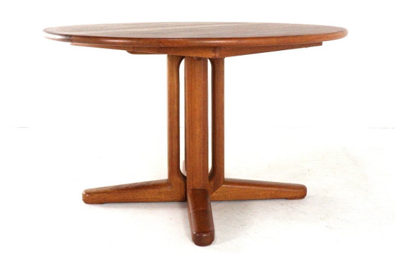 Image 1 of Deense ronde 2x verlengbare eettafel gerestaureerd vintage teak