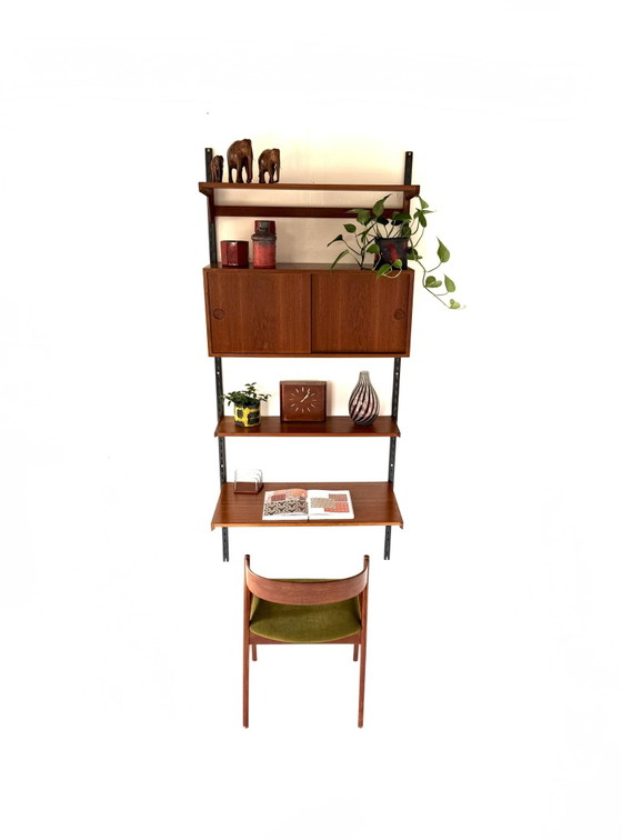Vintage Modulair Teakhouten Wandsysteem, Kai Kristiansen ‘60 – Wandkast, Wood, Metal (photo 3 of 15)