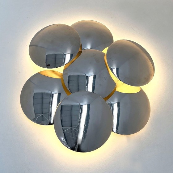 Image 1 of Chromeplated Wall / Ceiling Light from Reggiani, 1970s