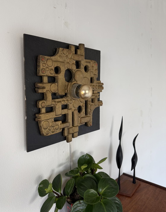 Image 1 of Vintage Brutalistische wandlamp, Brakelman & Becker ‘70