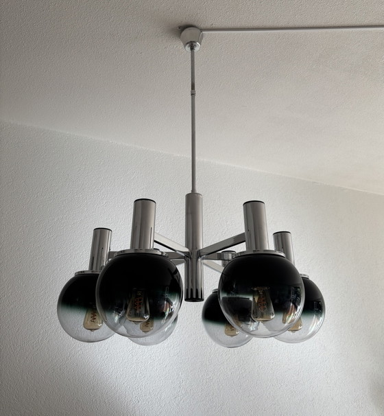 Vintage Targetti Sankey ceiling lamp – Ceiling lights, Glass, Metal (photo 4 of 12)