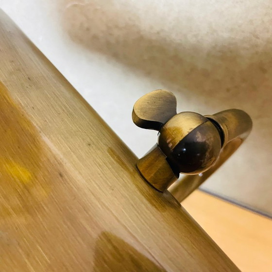 Image 1 of Applique murale réglable en laiton vieilli de style industriel