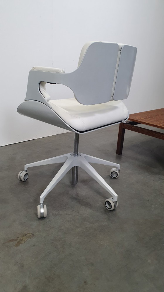 Image 1 of Interstuhl Silver 162S Bürostuhl, weißes Leder, James Bond