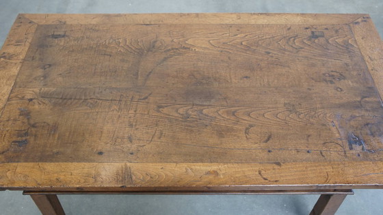 Image 1 of Antique South European Chestnut Coffee Table From The 18th Century With A Drawer