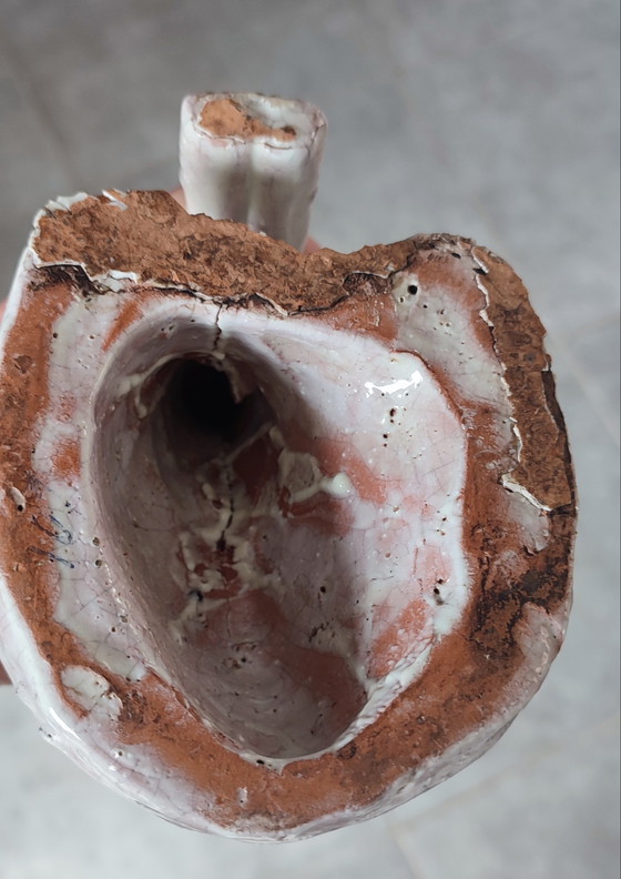 Image 1 of Ancient zoomorphic sculpture glazed terracotta