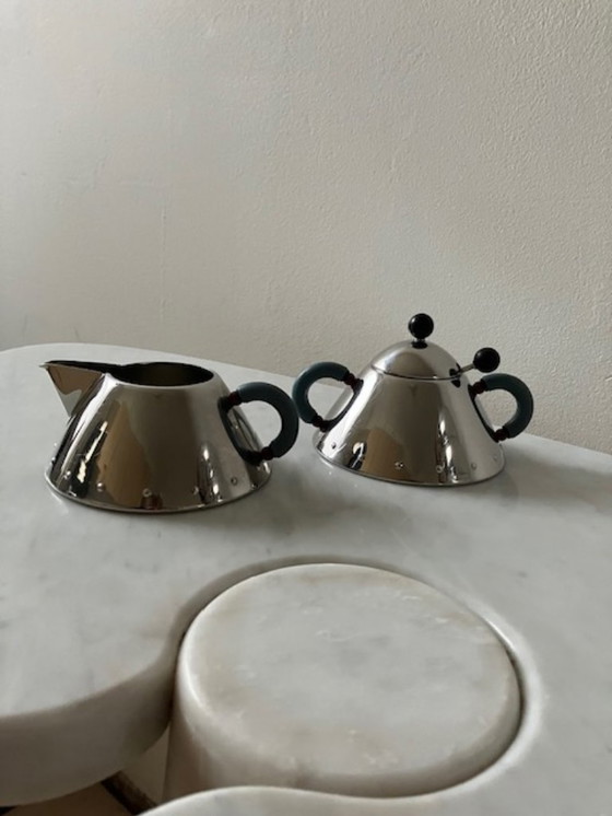 Image 1 of Jarra para nata y azucarero Alessi con cuchara