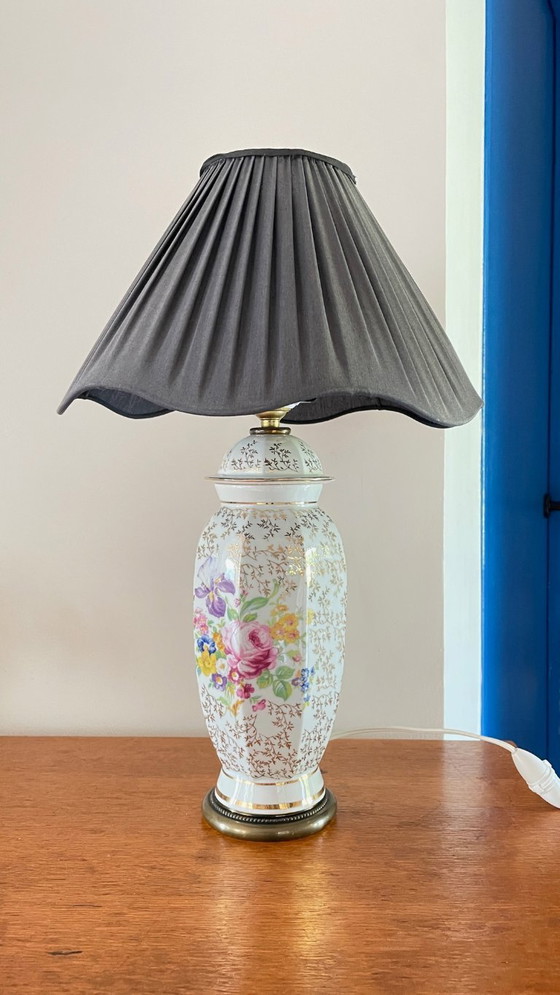 Image 1 of Lámpara de porcelana de Limoges, Francia
