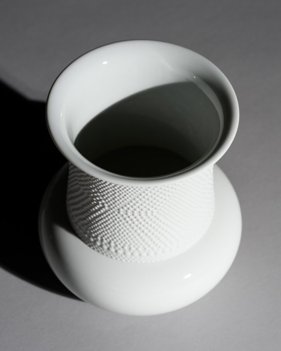 Image 1 of Sculptural Rosenthal Studio-Line Vase Duo Tapio Wirkkala Black & White Porcelain