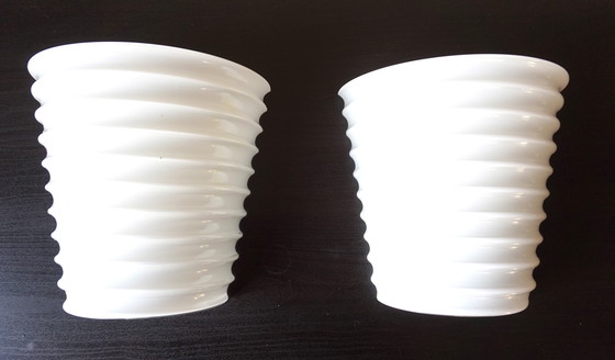 Image 1 of Leucos Modulo P22 Set Of 2 Murano Wall Lamps By Toso & Massari