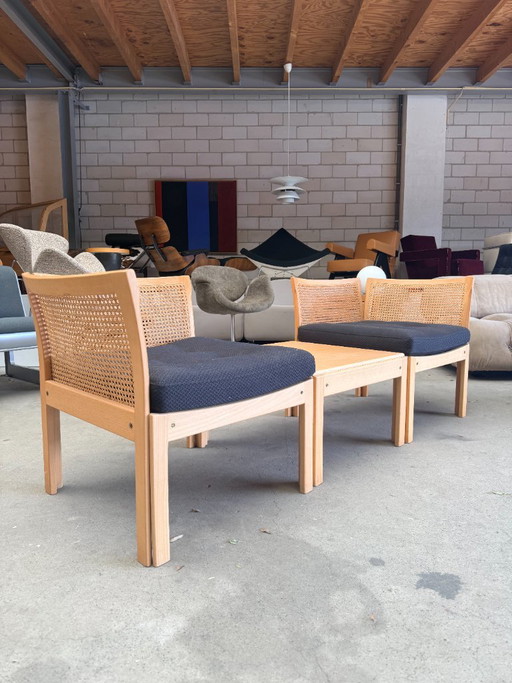 Vintage Plexus modular set by Illum Wikkelsø – modulaire banken, Wood, Textile
