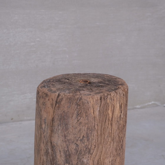 Image 1 of Antique Wooden Tree Trunk Pedestal or Display Stand
