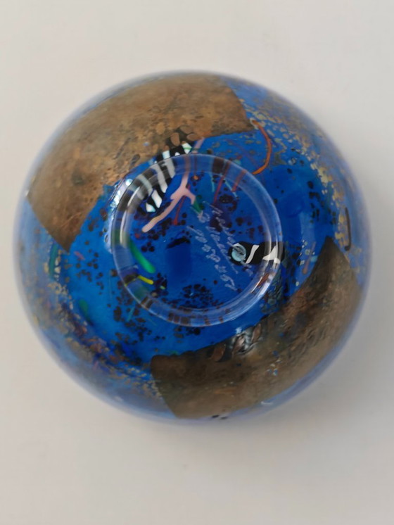 Image 1 of Bol satellite Kosta Boda bleu Bertil Vallien