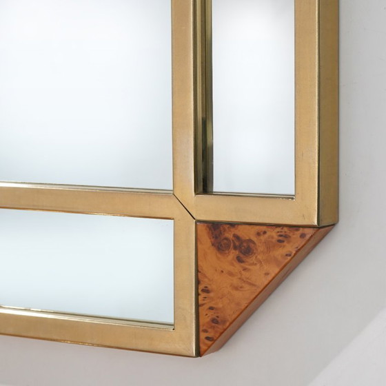 Image 1 of Console table with mirror in briar root by Mario Falcone for Fratelli Turri, 1970s