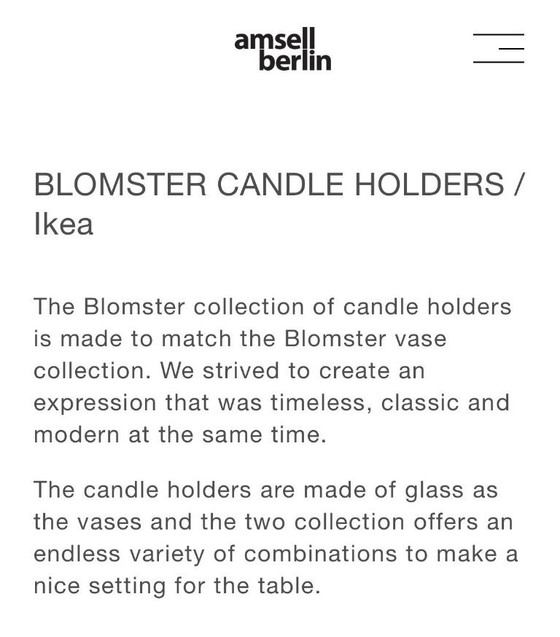 Coppia di Portacandele, Amsell Berlin x Ikéa, Blomster – IKEA, Vetro (photo 9 of 9)