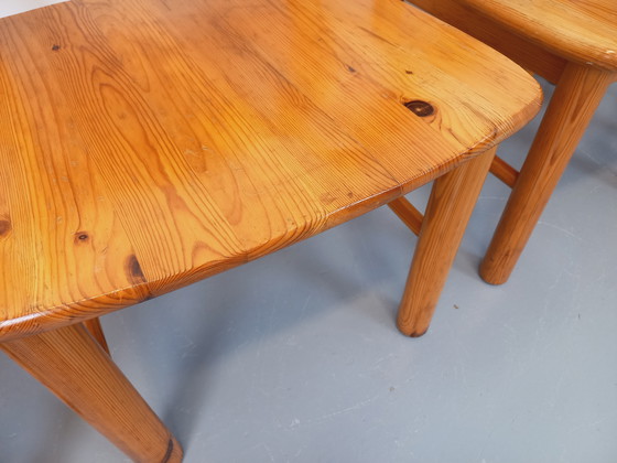 Image 1 of Suite von 4 Sesseln im Stil von Rainer Daumiller aus Kiefer aus den 60er 70er Jahren