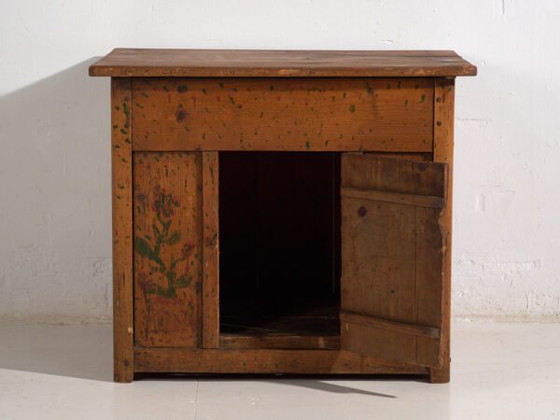 Antique kitchen cabinet with floral details (c.1920) #7 – Storage cabinet, Rustic (photo 32 of 40)