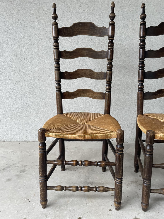 Image 1 of sillas rústicas de paja, 1950