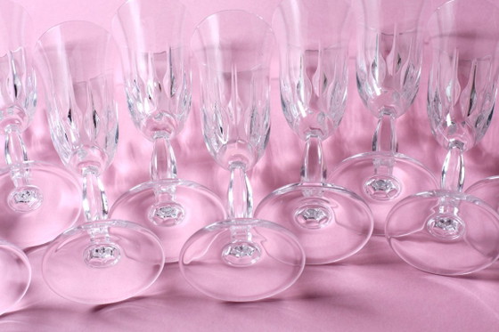 Set van 10 vintage kristallen champagneglazen, transparant Italiaans glaswerk / jaren 80 – Glazen & Karaffen (photo 8 of 12)
