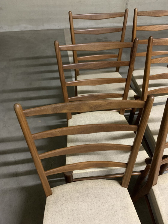 Chaise échelle 6x Design ST09 de Cees Braakman pour Pastoe 1960 – Chaises de salle à manger, Skai, Wood (photo 4 of 12)