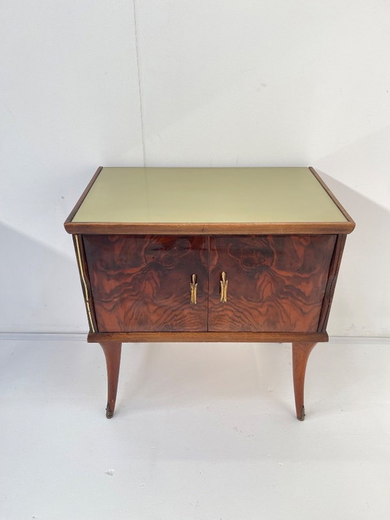 Image 1 of 1950s Italian Mid-Century pair of side cabinets - night stands