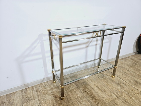 Hollywood Regency Konsolentisch – Metal, Chrome (photo 9 of 15)