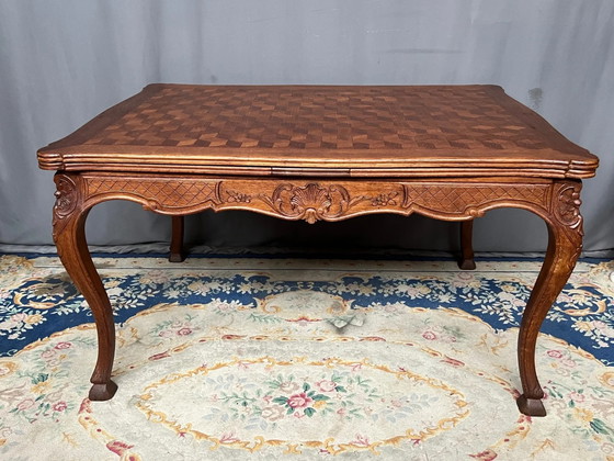 Mesa antigua estilo Luis XV. Roble macizo., Mesas de comedor, Madera, Marrón (foto 2 de 7)