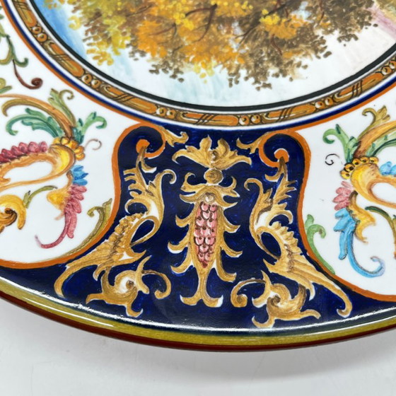 Laura Silvagni Faenza majolica wall plate, Italy 1987, Ø 30 cm – La Vecchia Faenza, Wall decoration, Ceramic (photo 14 of 14)