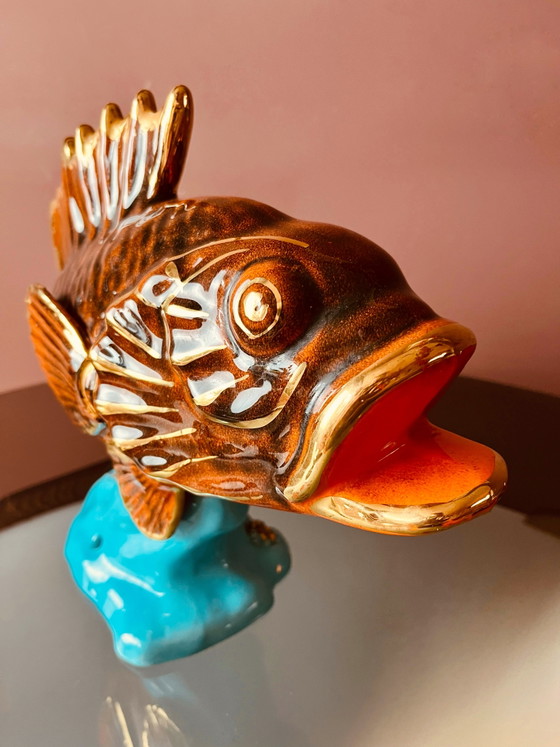 Image 1 of Vallauris 1950s Fish Lamp
