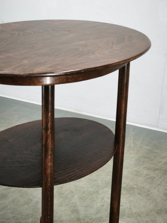 Josef Hoffmann Weense Secession ovale tafel, Kohn of Thonet, circa 1900 – Bijzettafels, Wood (photo 11 of 12)