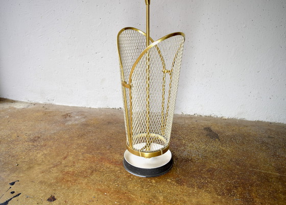 Image 1 of Vintage Metalen Paraplubak Schirmständer 1950