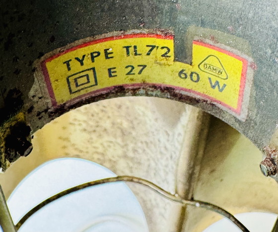 Image 1 of TYPE 742 BRASGEKLEURDE 'ORGUE' TAFELLAMP, MOGELIJK MAISON CHARLES, FRANKRIJK, jaren 1960