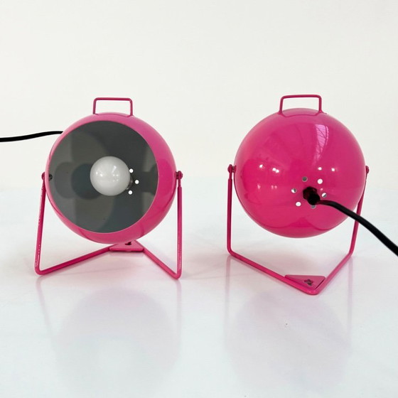 Image 1 of Coppia di lampade da tavolo o da parete Pink Eye, anni '70