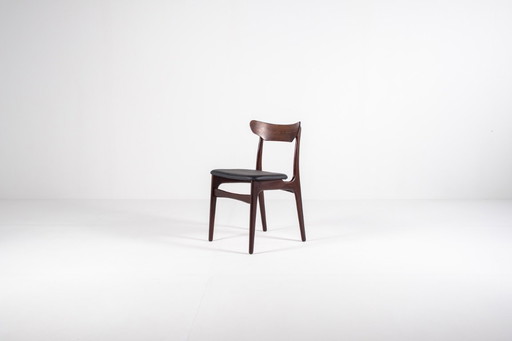 Set da pranzo moderno di metà secolo in palissandro: Sedie Schionning & Elgaard