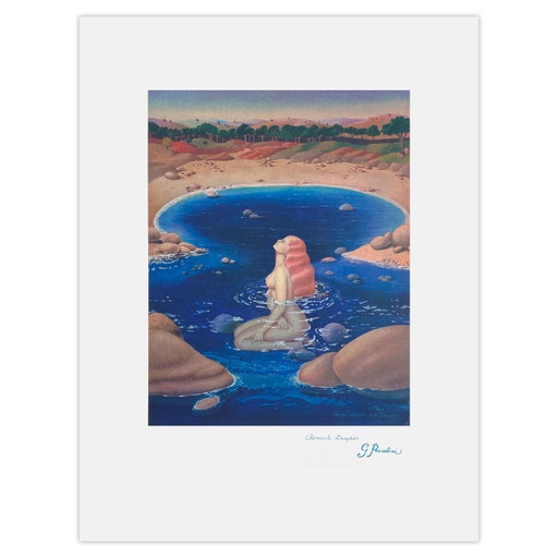 Charles Matton Siebdruck Venus Au Bain – Gabriel Pascalini 1977 – lithos zeefdrukken, Paper (photo 2 of 5)