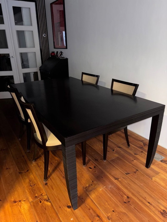 Image 1 of John Hutton Design Dining Table - Solid Wood X Detail