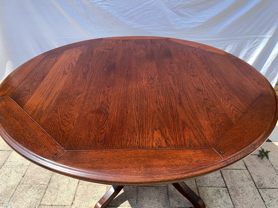 Image 1 of Bannink art nouveau cherry dining room table