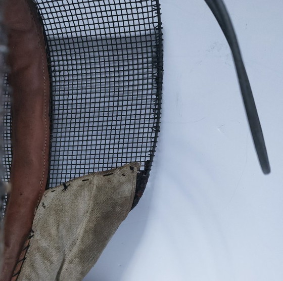 Image 1 of maschera da scherma in pelle e metallo dei primi del XX secolo