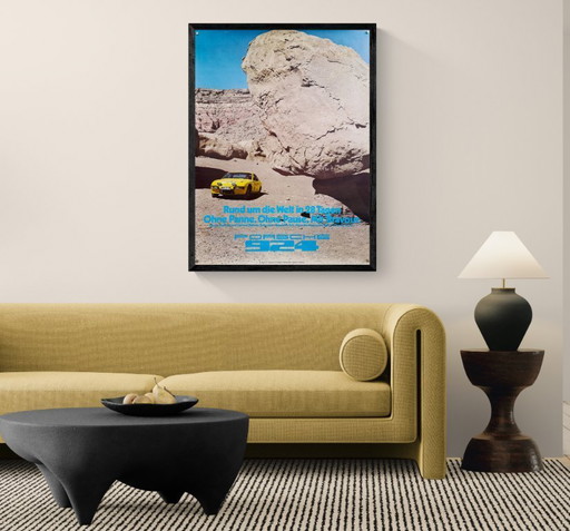 🏁 Original vintage 1970s Porsche 924 Poster / Plakat - XL 76 × 102 cm